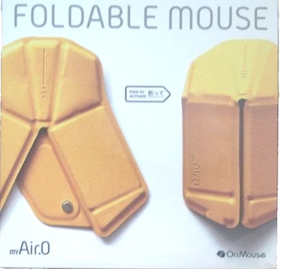 OriMouse myAir.0 Foldable Bluetooth Mouse Yellow Ultra Slim Portable 38g New - Image 1 of 4