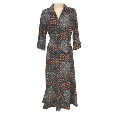 Sag Harbor Petite 90s Patchwork Button Front Midi Skirt Set 4P Coastal Grandma - Image 1 of 4