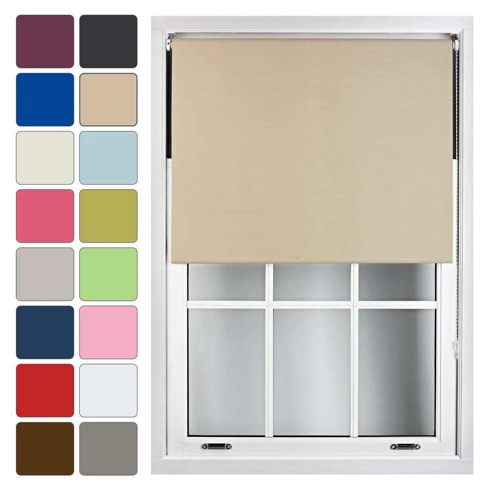 Quality Blackout Roller Blinds Window Thermal Blind Made to Measure by Furnished - Image 1 of 1