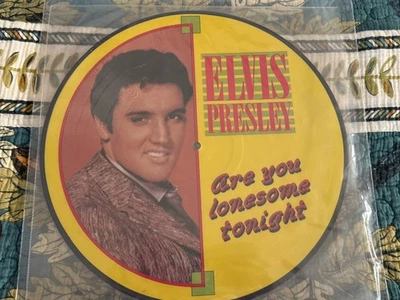 ELVIS PRESLEY ~ "ARE YOU LONESOME TONIGHT" ~ PICTURE DISC ~ VG++ 1987 - Image 1 of 2