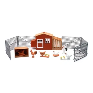 New Ray Plastic Chicken Coop Playset with Sounds SS-05116 - Picture 1 of 1