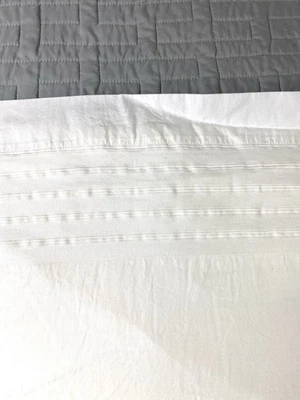 Sábana bajera doble pavo real 100 % algodón hecha en Portugal blanca\crema  Foto 1 de 4