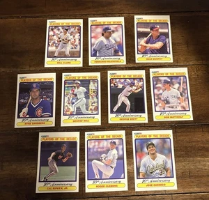 1990 Fleer 10 Karten Lot Spieler des Jahrzehnts, 10th Anniversary. Canseco, Ripken - Bild 1 von 1