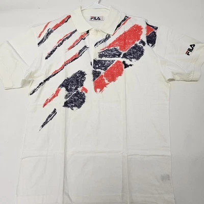 Camisa Polo Tenis Estilo Boris Becker FILA Vintage Años 90 Talla D52 EE. UU. 42 NUEVA CON ETIQUETAS  Foto 1 de 4
