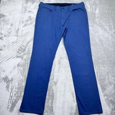 Bonobos Mens Slim 34/32 Blue 3XDry Tech Lightweight Chino Pants Boho Preppy - Image 1 of 4