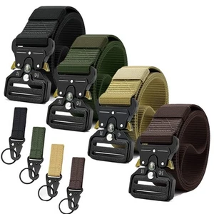 Tactical Belts for Men 4 Pack, Compass Military Web Belt, Heavy-Duty Quick-Re... - Picture 1 of 5