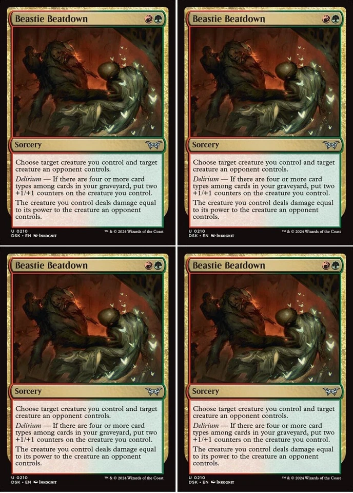 MTG - 4x BEASTIE BEATDOWN - Duskmourn (U) - Image 1 of 1