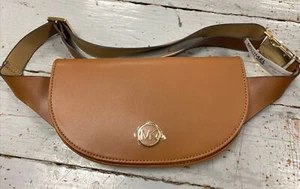 MICHAEL KORS Brown Leather Fanny Pack/Belt Bag  L/XL NWT - Picture 1 of 10