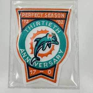MIAMI DOLPHINS PERFECT SEASON 30TH ANNIVERSARY NFL PATCH WILLABEE WARD WORN 2002 - Picture 1 of 3