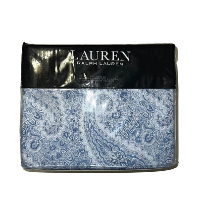 Lauren Ralph Lauren Twin 15" 100% Cotton Flannel Sheet Set Bantry Paisley - Image 1 of 4