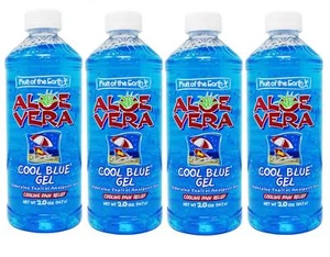 Fruit of the Earth Aloe Vera Cool Blue Gel, 20 oz - 4 Pack - Picture 1 of 3