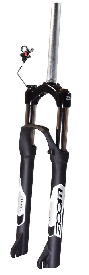 Zoom Forgo 26 Zoll Federgabel 1 1/8" 280mm Air Lock Out Fernbedienung Alu MTB - Bild 1 von 1