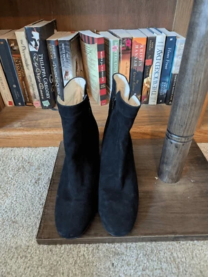 Botines de colección Amalfi para mujer talla 8,5 M cuero negro almohada Italia Foto 1 de 4