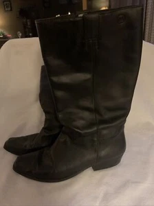 MIA Calf High Boots Brazilian Leather 1 Inch Heels Worn But Still Good - Picture 1 of 5