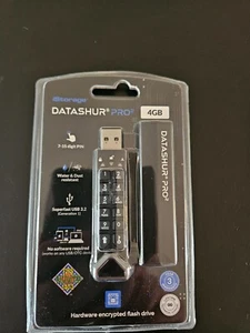 iStorage datAshur PRO2 4 GB - Official 2025 Military Grade Encryption USB Drive - Afbeelding 1 van 10