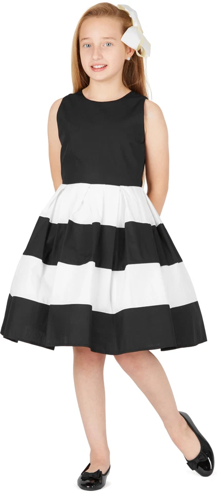 Vestido BlackButterfly Niños 'Lilly' Vintage Rayas Años 50 Fiesta Niñas Baile de graduación Foto 1 de 1