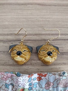 Les Nereides N2 Dog 18ct Gold Plated Drop Earrings - Women's Jewellery - Picture 1 of 10