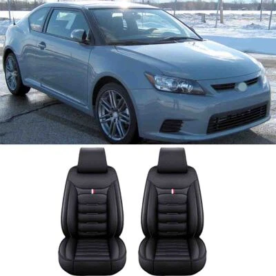 For Scion tC xB PU Leather Car Seat Covers 2-Seats Cushion Front Protector Set - Image 1 of 4