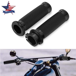 Motorcycle 1'' Hand Grips 26mm Handlebar Grips For Harley Sportster Yamaha Honda - Picture 1 of 17