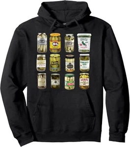 Vintage Canned Pickles Lover Funny Trendy Women Men Clothing Pullover Hoodie - Picture 1 of 8