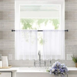 Cortina de 40" de velo de gota cortinas de cocina 200 cm/300 cm de ancho - Imagen 1 de 2