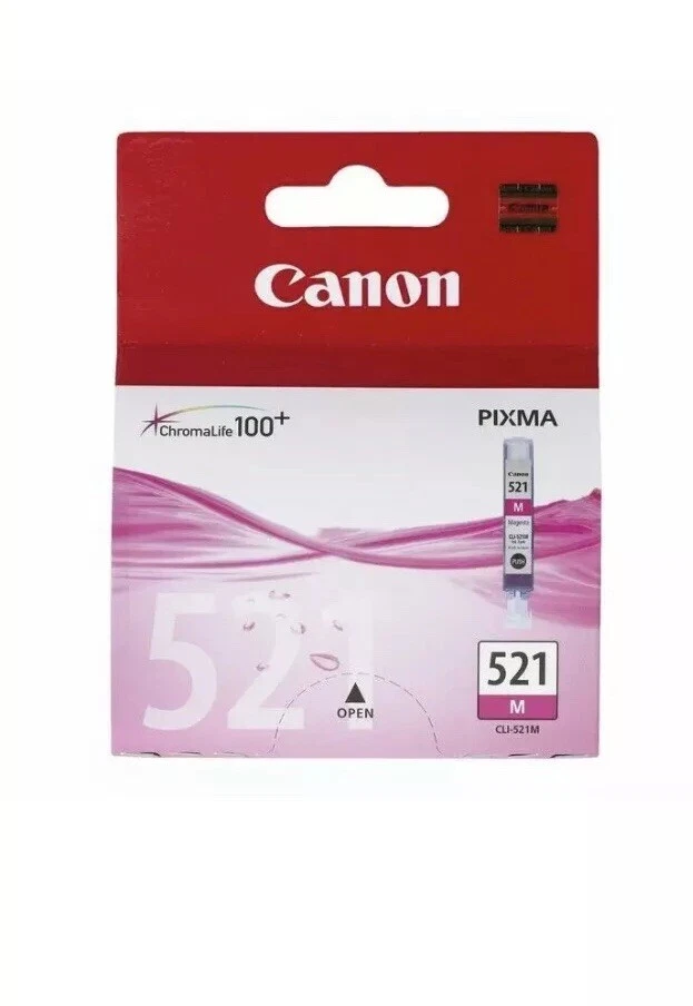 Genuine Canon CLI-521 Magenta Ink Cartridge For MP620,MP630,MP990,MX870 - Image 1 of 1