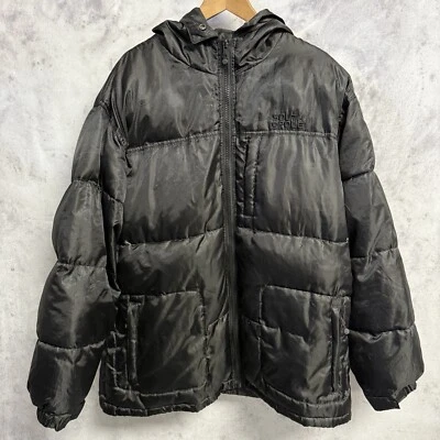 Chaqueta acolchada vintage Y2K Southpole para hombre 2XL 27x31 negra aislada con capucha Foto 1 de 4