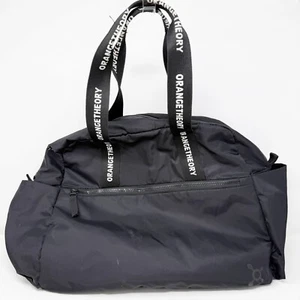Orange Theory Fitness Black Gym Bag Shoulder Straps Nylon Weekender Travel Size - Picture 1 of 9