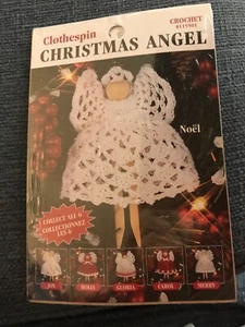 NEW Leisure Arts Carol 115501 Crocheted Clothespin Angel Ornament Kit NOEL - Picture 1 of 2
