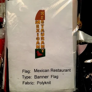 Mexican Restaurant Swooper Feather Flutter Advertising,Flag Only - Picture 1 of 2