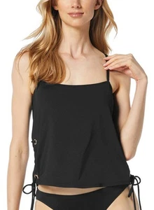 Michael Kors Womens Grommet-Detail Tankini Top Small Black - NWT $130 - Picture 1 of 3