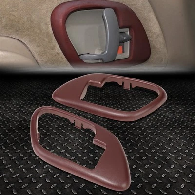 FOR 95-99 CHEVY GMC C/K FRONT LEFT & RIGHT DOOR HANDLE INTERIOR BEZELS TRIM RED - Image 1 of 4
