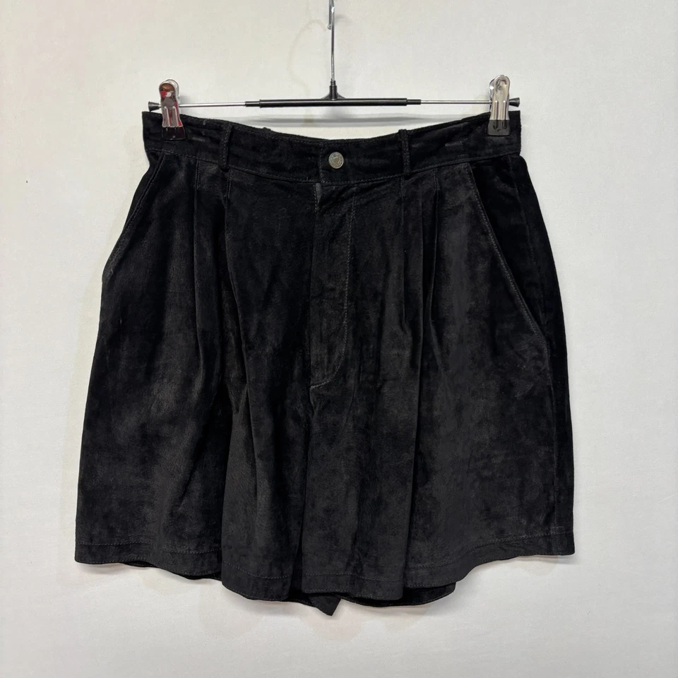 Pantalones Cortos Vintage The Limited Mujer 100% Gamuza Cuero Talla 10 Plisados Y2K C061-14 Foto 1 de 4