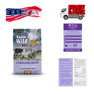 Receta canina sin granos Taste of the Wild Sierra Mountain con cordero asado 28 lb Foto 1 de 4