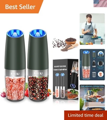 Juego de Molinillo de Especias Grueso Ajustable con Luz LED - Verde Oscuro, Fácil de Usar Foto 1 de 4