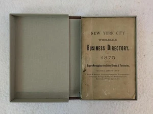NEW YORK CITY WHOLESALE BUSINESS DIRECTORY FOR 1875 Smythe & Wilcox, NY - Picture 1 of 12