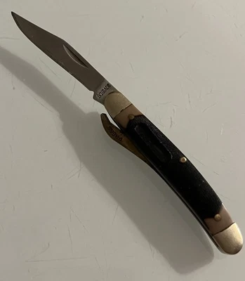 Navaja de bolsillo Schrade Old Timer 180T de colección con bloqueo de una sola hoja EE. UU. Derlin Foto 1 de 4