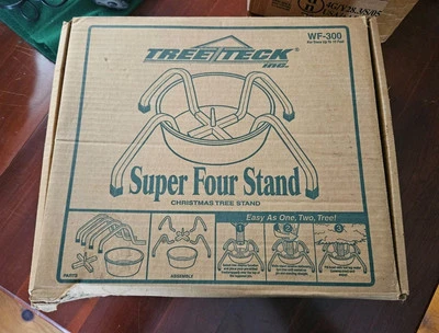 Tree Teck Super Four Stand WF-300 Heavy Duty Christmas Tree StandUp to 10' USA - Image 1 of 4