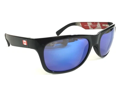 Gafas de sol Maui Jim KAHI MJ-736-02 negro brillante montura Canadá con lentes azules Maui Foto 1 de 4