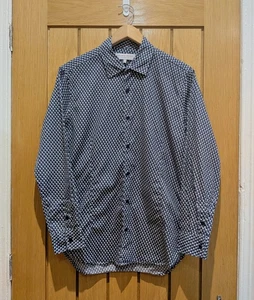 Orlebar Brown Long Sleeve Shirt Morton Blue Patterned Tailored Fit Size S - Picture 1 of 8