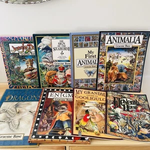 Graeme Base Hardcovers Books Bundle Eleventh Hour Animalia Seahorse Grandma x8 - Bild 1 von 24