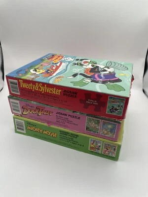 Rare Vintage 3 1980’s Disney & Looney Toons Children’s Jigsaw Puzzle Lot - Image 1 of 4
