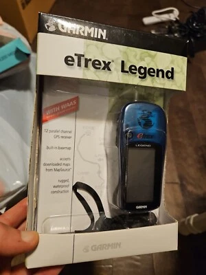 Garmin eTrex Legend Blue Handheld LCD Display Waterproof Hiking GPS Navigator - Image 1 of 2