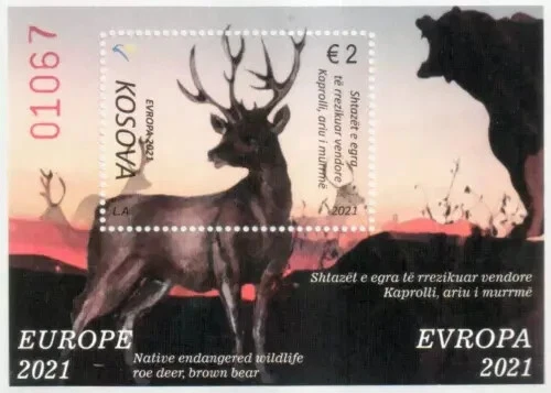 S51800 KOSOVO MNH** 2021 EUROPE S/S ANIMAUX - Photo 1/1