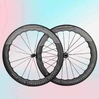 700c 6560 Rennrad Carbon-Fahrrad-Laufradsatz Felge Bremsen Drahtreifen/Tubeless - Bild 1 von 4