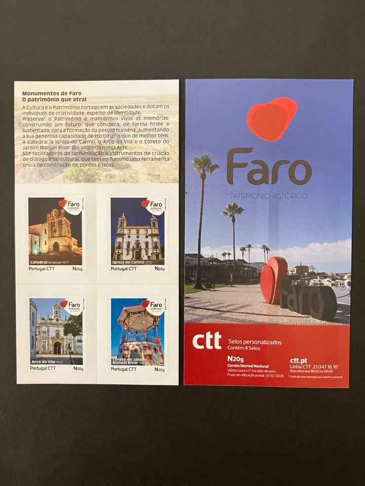 Portugal 2024 - Faro Architecture stamps booklet MNH - Image 1 of 1