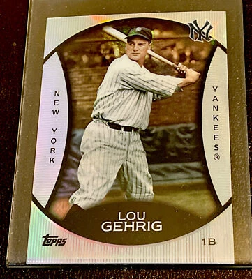 Lou Gehrig 2010 Topps Legends Platinum Chrome New York Yankees PC20 HALL OF FAME - Image 1 of 4