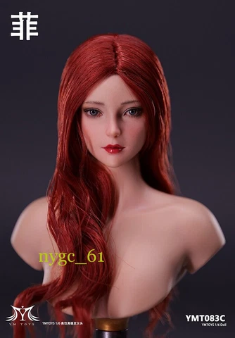 YMTOYS 1/6 YMT083C Asian Beauty Girl Long Hair Head Sculpt For 12" PH Body Toy Cover