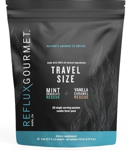 REFLUX GOURMET Travel Size Mint & Vanilla 25 Singles/Bag All Natural Alginate - Foto 1 di 9