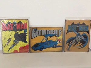 "Lote de 3 letreros de hojalata de metal Bat Man 16"" X 12 1/2""" - Imagen 1 de 4